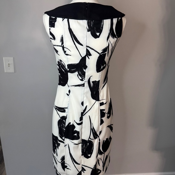AB Studio Black and White Floral Dress - Picture 3 of 5
